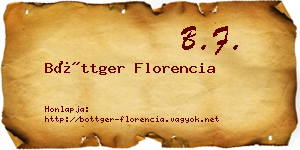 Böttger Florencia névjegykártya